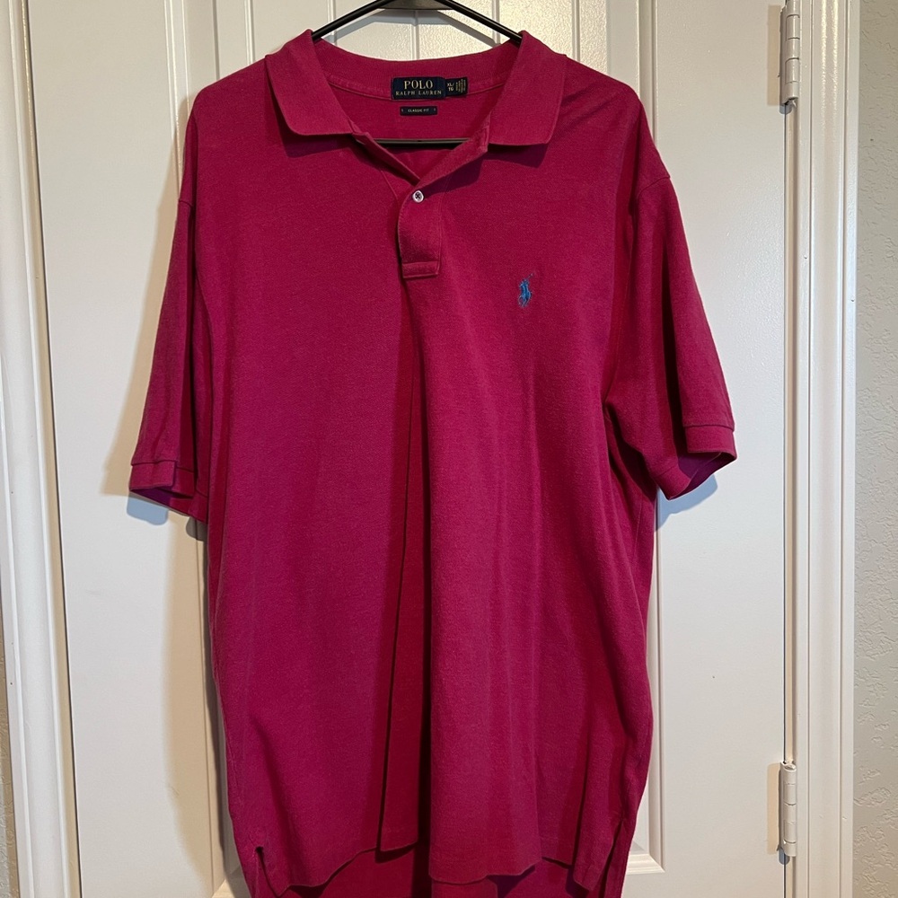 Ralph Lauren Men's Polo Shirt in Rich Pink